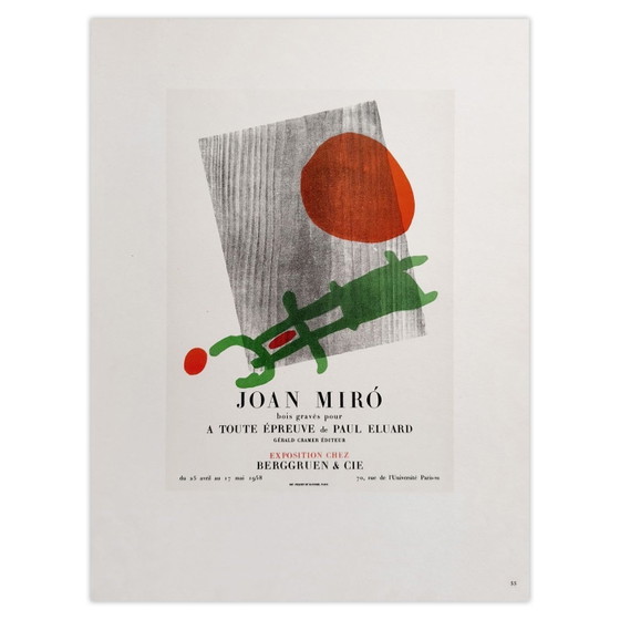Image 1 of Joan MIRO AF 1958 - Póster Berggruen et Cie 1959