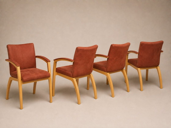 Leolux Camarilla | Set van 4 | Alcantara | Hugo de Ruiter – Eetkamerstoelen, Wood (photo 7 of 8)