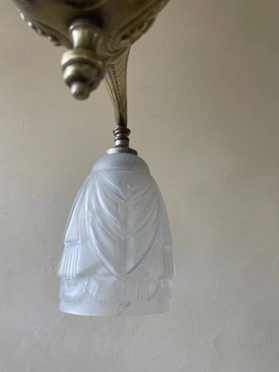 Image 1 of Lampada da soffitto Art Nouveau Lampada a sospensione francese