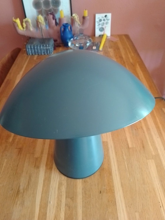 Image 1 of Habitat mushroom lamp in blue-grey metal
