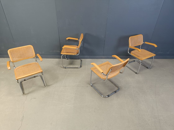 Image 1 of Set of 4 vintage Marcel Breuer style armchairs, made in italy, 1970s