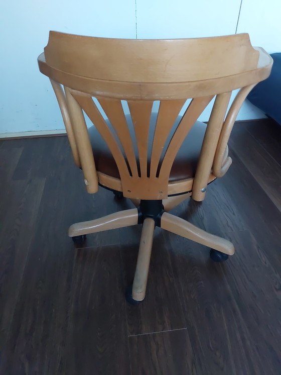 Image 1 of Sedia da scrivania del capitano in legno grezzo