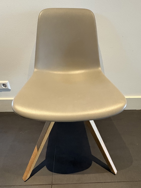 6 chaises de salle à manger CIRA – Chêne (4x Taupe/Boue et 2x Blanc) – Wood, Other (photo 4 of 6)