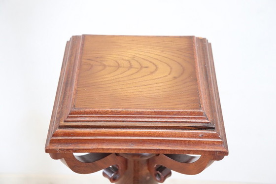 Image 1 of Colonne vintage en chêne tourné, fin du 20e siècle