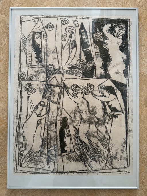 Monotype Toussaint Essers "Ménage à Trois"