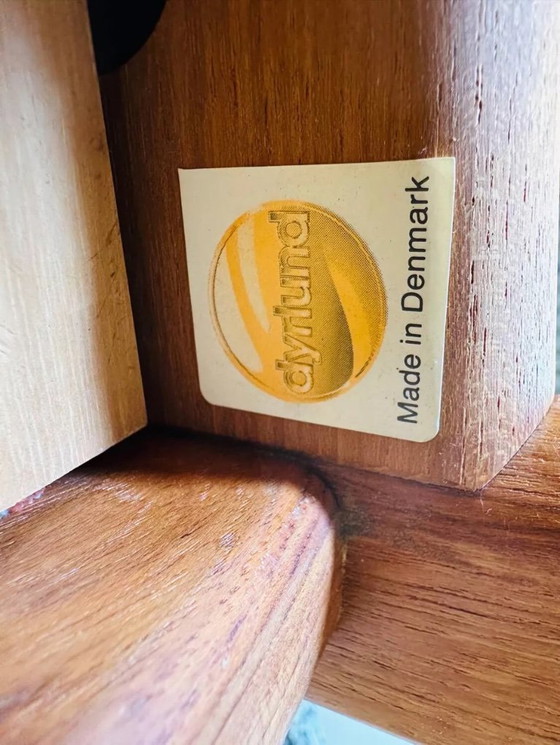 Image 1 of Banquette danoise en teck et tissu floral par Dyrlund, Danemark, 1960s