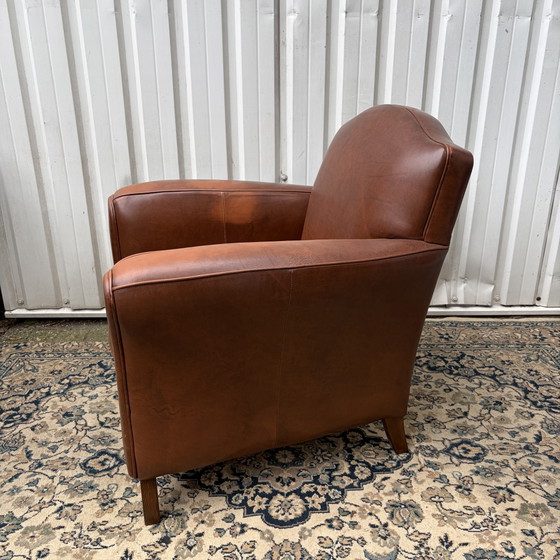 Midcentury Leather 3B Armchair – Wood (photo 4 of 7)