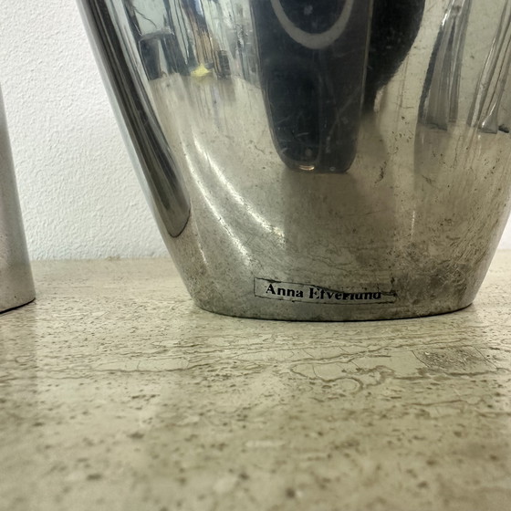 Image 1 of Set di 2 candelieri e vasi Anatomi Anna Efverlund IKEA in alluminio, 1970