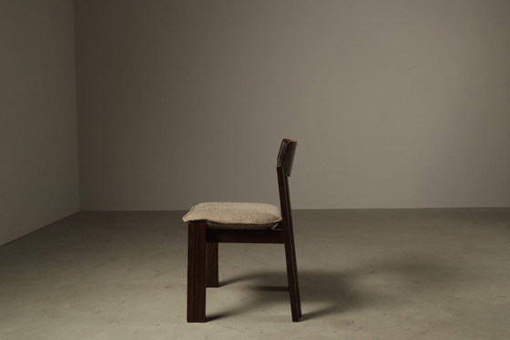 Image 1 of Brutalist Oak Dining Chairs, Netherlands, 1970s – Set of 6