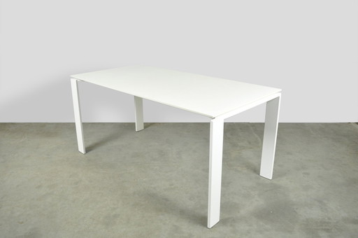 Kartell / Tavolo da pranzo bianco vintage moderno italiano / Ferruccio Laviani / 2000