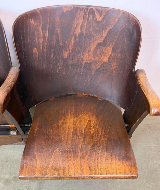 Vintage Two-Seat Cinema Bench from Thonet, 1950s – Folding chairs, Wood (photo 16 of 21)
