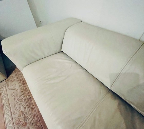 Image 1 of Gebroken wit lederen salon Rolf Benz