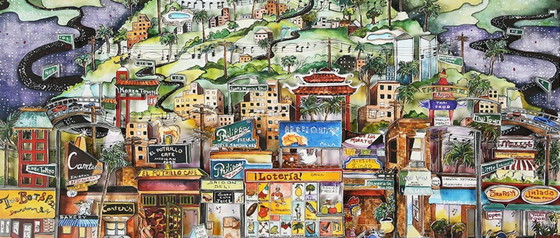 Image 1 of Pergola, Linnea - I love LA - Giclée - firmato a mano - NUOVO