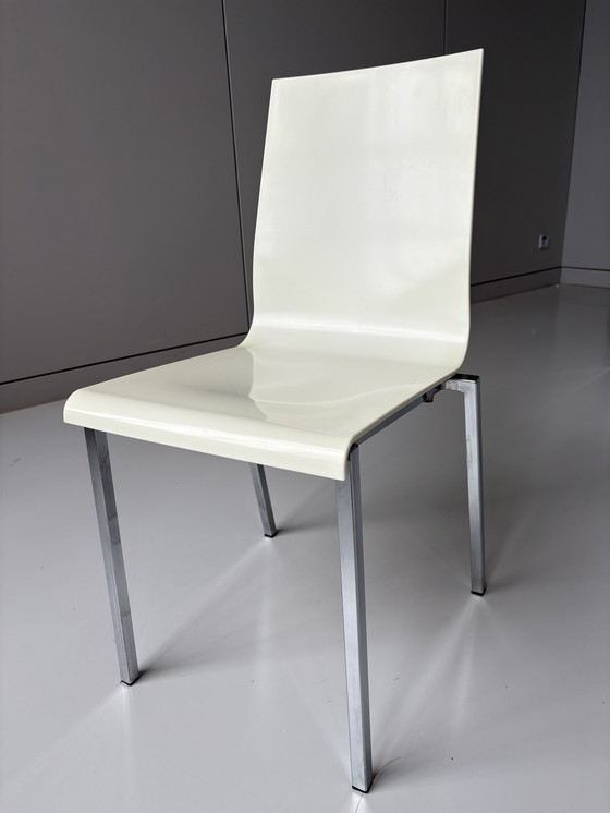Image 1 of 6 x Pedrali Kuadra 1101 Stühle Weiß Chrom