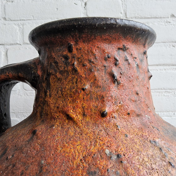 Image 1 of XXL West Germany Floor Vase Carstens Tonnieshof Fat Lava / West Germany Ceramic Vase Extra Large