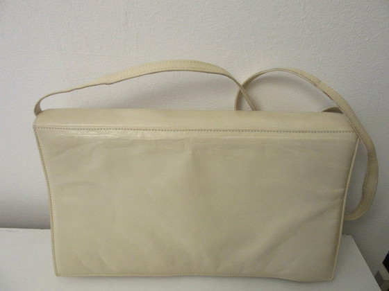 Image 1 of Vintage leren schoudertas/clutch, gemaakt in Italië (gesigneerd Ferdinand)