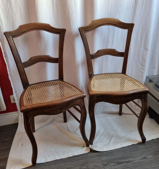 Stühle Rattan & Holz Anfang 20.