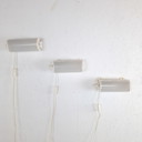 Lot de 3 appliques murales vintage Ikea Smyg en métal/plastique blanc