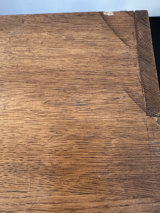 Image 1 of Authentic Consecration Safe / Tabernacle Cabinet in Solid Wood with Gilded Cross – With Key (Mid-20th Century)