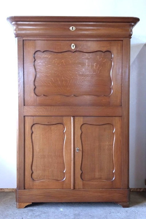 Sekretär aus alter Eiche, 112 x 44 x 161 cm