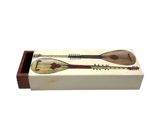 Image 1 of Piero Fornasetti, Mandolinen Zigarren Kiste, Mailand Italien, ca. 1960er Jahre
