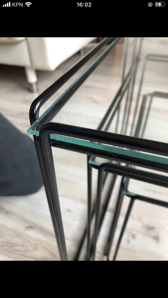 Image 1 of Dreiteiliges Set Isocele-Beistelltische von Max Sauze für Arrow – 1970er Jahre