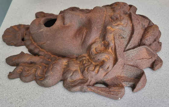Fontijnmasker - Tuinornament – Tuinaccessoires, Cast Iron, Iron (photo 5 of 7)