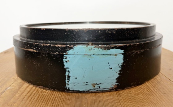 Image 1 of Schwarze Industriewanduhr von IBM, 1950er Jahre