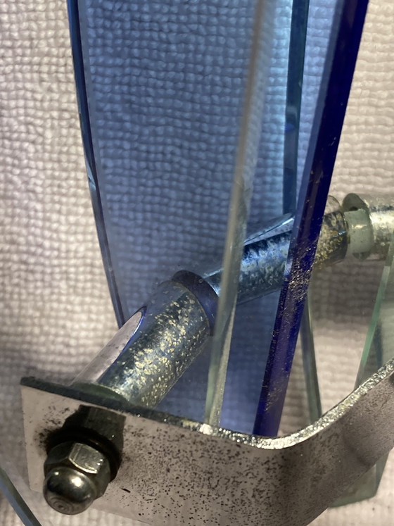 Image 1 of 2 applique da parete di VECA in vetro colorato e metallo