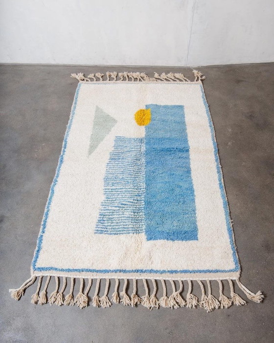 Image 1 of Tappeto in lana naturale tessuto a mano, lavorazione artigianale tradizionale, 150/250 cm