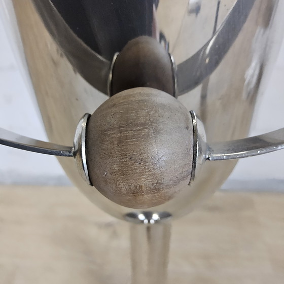 Image 1 of Art Deco Standing Silver-Colored Wine Cooler / Champagne Cooler (Nickel-Plated) / Champagne Holder