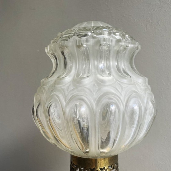 Lampe de table portugaise en marbre de style Art déco, années 1960 – Glass, Marble (photo 3 of 10)