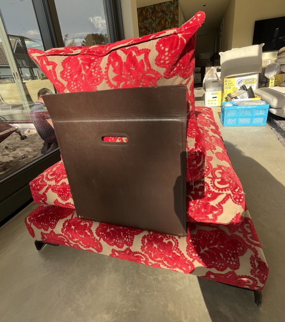Chaise longue Flexform con rivestimento Designer Guild. – Leather, Metal (photo 4 of 6)