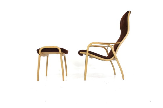Image 1 of as new, Museum Condition! Vintage Lamino Chair from 1966, Yngve Ekström for Swedese, Nubuck Leather