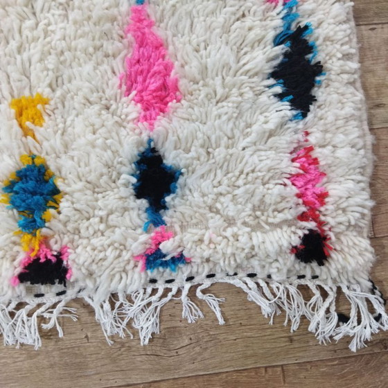 Image 1 of Colorful Beni Ourain Berber Rug – Groot Handgemaakt Marokkaans Tapijt (300 × 200 cm)