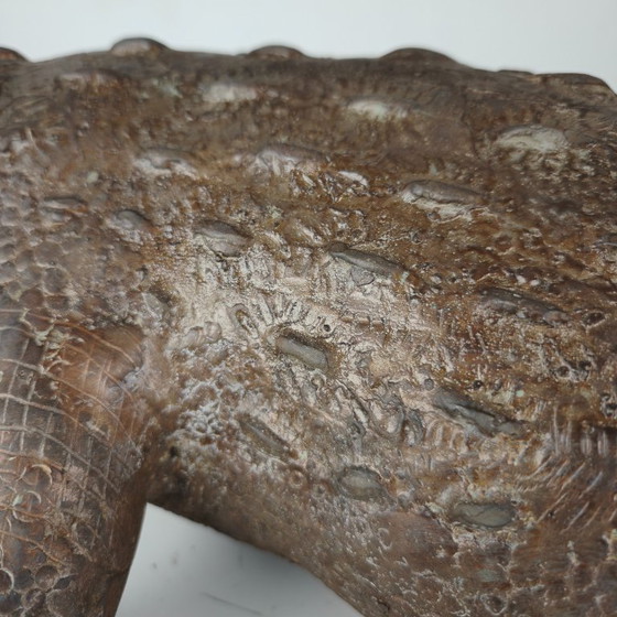 Image 1 of Monumental bronze crocodile sculpture from the 20th century