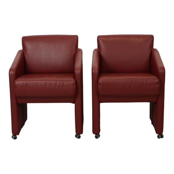 Image 1 of Vintage Couple Red Seats Armchairs