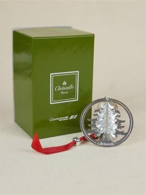 Concorde Air France Christofle Weihnachtskugel Dekoration 1990 Überschallflugzeug