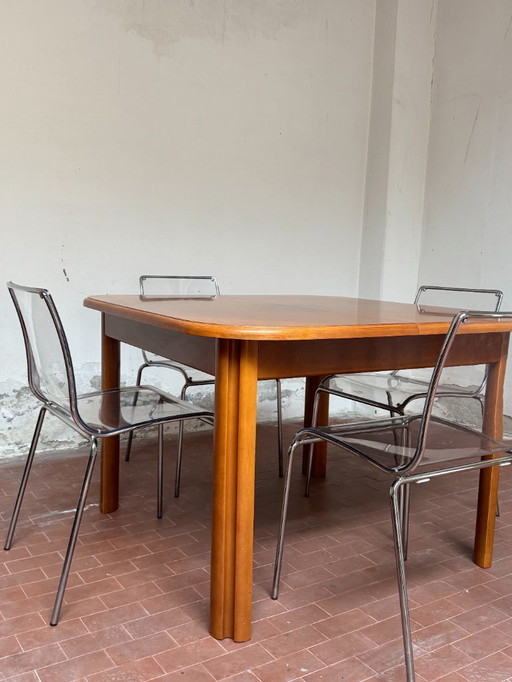 4 Italian Acrylic Glass chairs from Calligaris