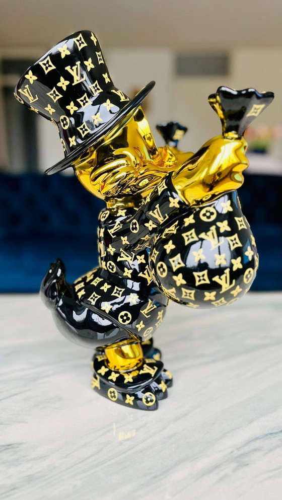 Image 1 of Scultura di denaro di Paperone Opera d'arte unica Lv