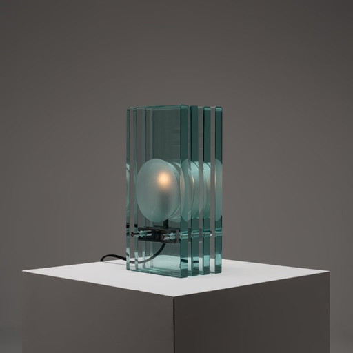 Glass Table Lamp by Giorgio Reggiori for Gallotti & Radice