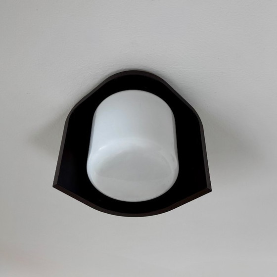 Image 1 of Coppia di applique vintage, Europhane, ABS e vetro opalino, Francia, 1980