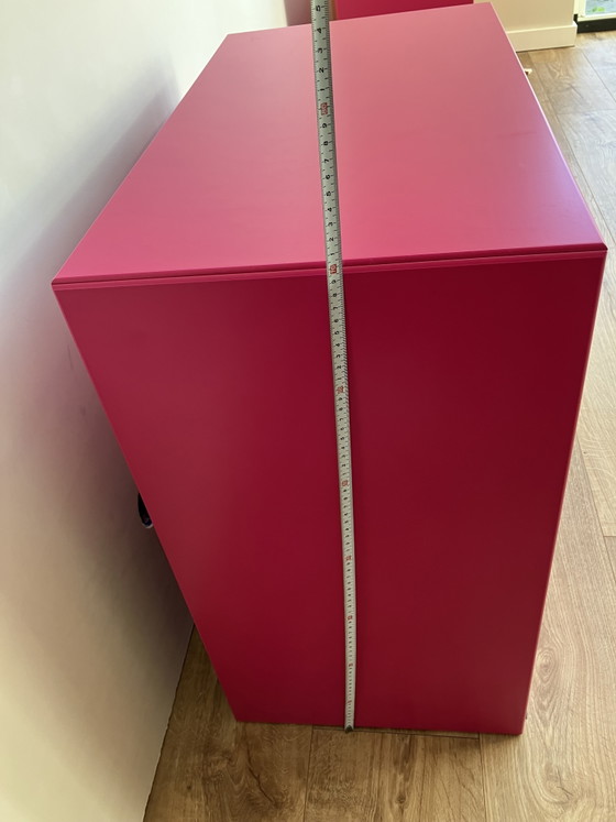 Image 1 of Original Montana Furniture Module with drawers and open compartments in Fuchsia Pink
