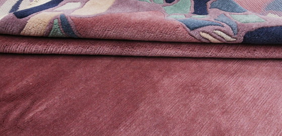 Original Modern Designer Highland Wool Rug Nepal 360 x 257 cm, Rugs & carpets, Pink (photo 8 of 9)