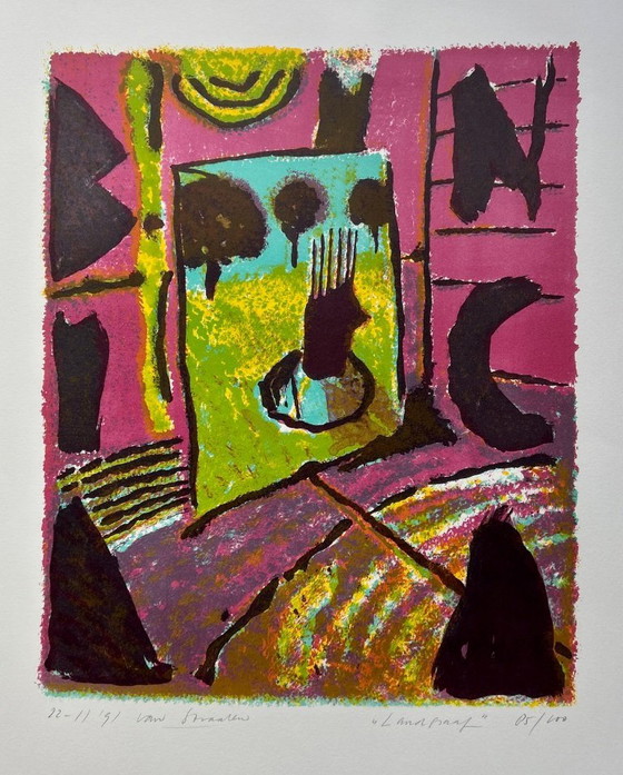 Image 1 of Zeefdruk Frans van Straalen - Landgraaf