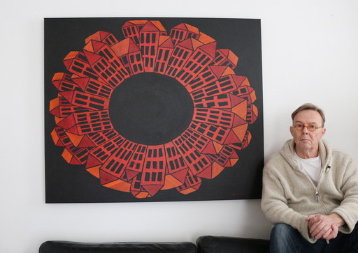 Large Old Painting 'Randstad'
