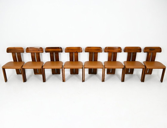 Image 1 of Sapporo Dining chairs By Mario Marenco for Mobilgirgi, 1970s, set of 8
