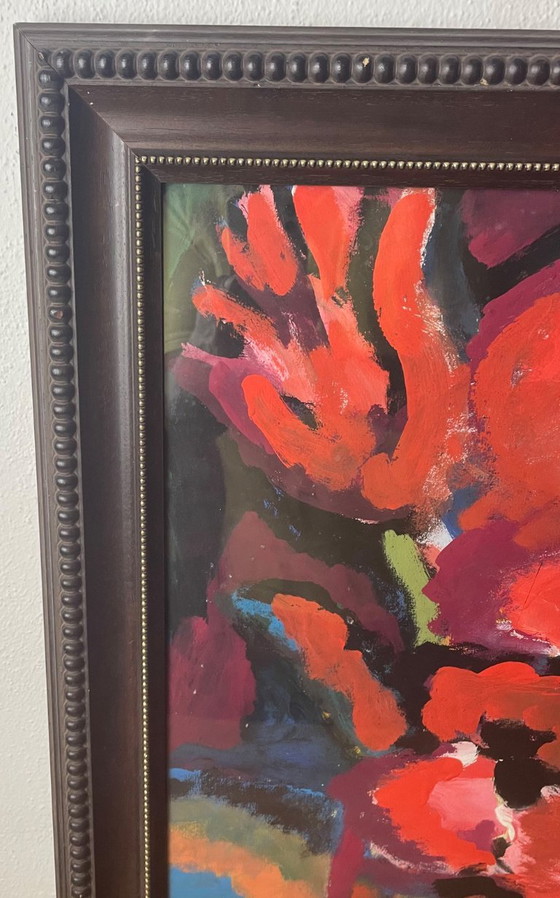 Unknown Artist of the Dutch School, Still Life with Poppies, Paintings & Drawings, Canvas, Red (photo 4 of 6)