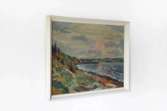 Danish impressionist oil painting, 1960s – Paintings & Drawings, Canvas, Bauhaus (photo 4 of 4)