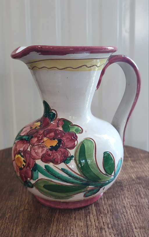 Antique Italian ceramic pitcher